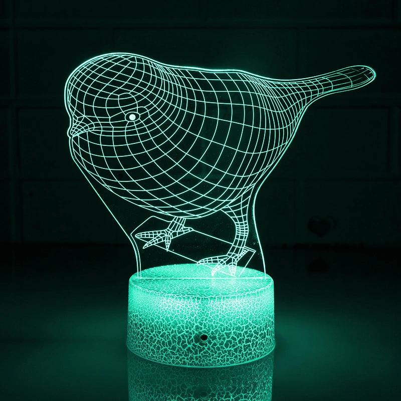 Nighdn Robin Bird 3D  LED ȯ ߰ , ħ ħ  ̺ , κ , Ŀ , 7  